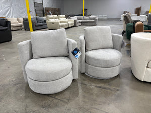 Davos Gray Fabric 2-Pack Chairs