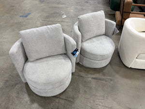 Davos Gray Fabric 2-Pack Chairs