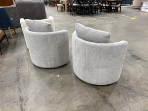 Davos Gray Fabric 2-Pack Chairs