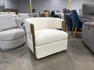 Henredon Wynn Fabric Swivel Accent Chair