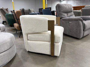 Henredon Wynn Fabric Swivel Accent Chair