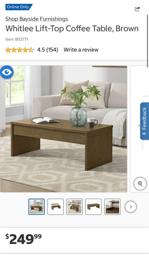 Whitlee Brown Coffee Table
