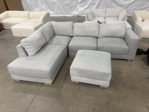 Drayden Fabric Sectional w/ Ottoman