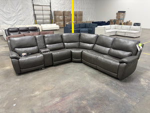 Wylder Leather Power Sectional
