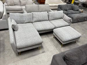 Albany Park Chaise Sectional W/ Ottoman