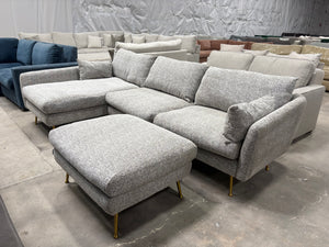 Albany Park Chaise Sectional W/ Ottoman