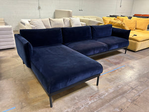 Ikea Blue Velvet Sectional