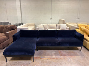 Ikea Blue Velvet Sectional