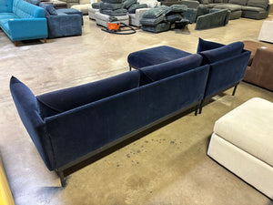 Ikea Blue Velvet Sectional