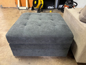 Tisdale Gray Storage Ottoman