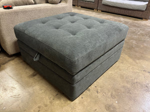Tisdale Gray Storage Ottoman
