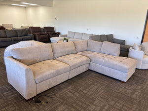 118" Miles Fabric Power Sectional