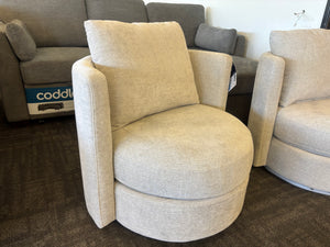 Davos Gray Fabric Swivel Chair Set