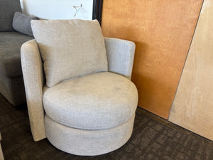 Davos Gray Fabric Swivel Chair Set