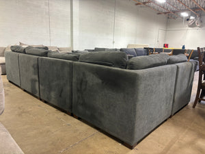 Tisdale 6-Piece Gray Fabric Sectional
