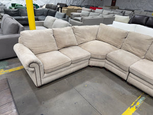 Beige Studded Sectional
