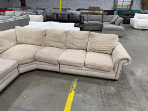 Beige Studded Sectional