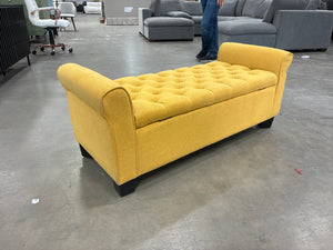 Yellow Storage Ottoman