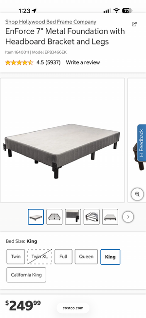 Enforce King Platform Bed Base