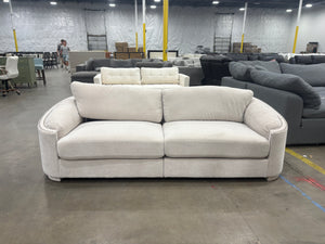 Contemporary Studded Beige Sofa