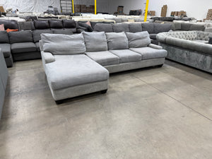 Grey Sectional with Chaise