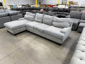 Grey Sectional with Chaise