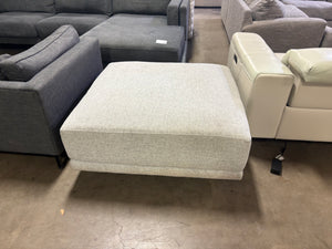 Off-White Upholstered Ottoman
