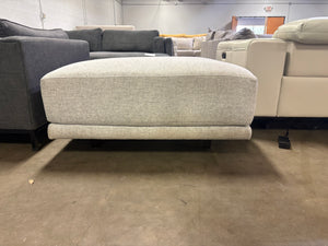 Off-White Upholstered Ottoman