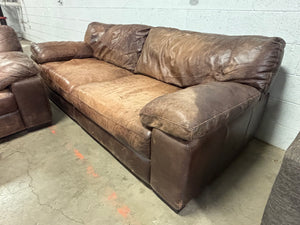 90" Leather Sofa Set