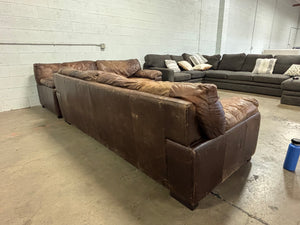 90" Leather Sofa Set