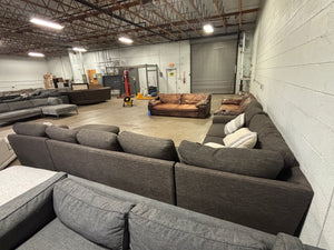 Large U-Shaped Sectional in Gray