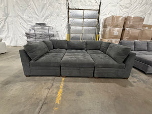 Tisdale 6-Piece Fabric Sectional Gray