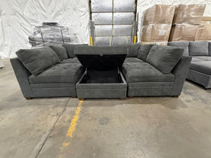 Tisdale 6-Piece Fabric Sectional Gray
