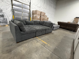 Tisdale 6-Piece Fabric Sectional Gray