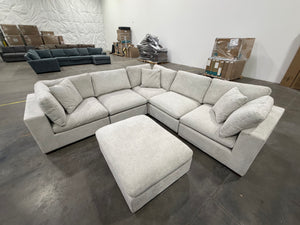 Lowell 6-Piece Modular Sectional, Light Gray