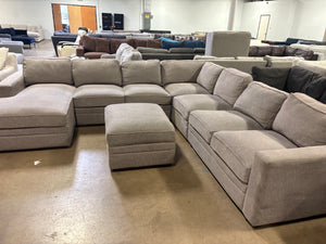 Amberly Fabric Sectional with Ottoman