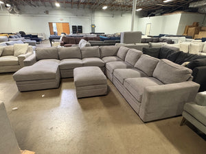 Amberly Fabric Sectional with Ottoman