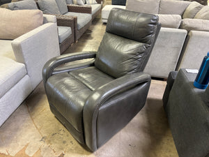 Reilly Leather Recliner - Gray