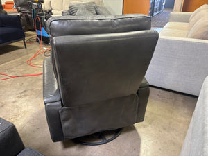 Reilly Leather Recliner - Gray