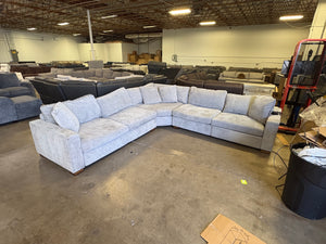 Henredon Selene Fabric Sectional w/ Power Recliners
