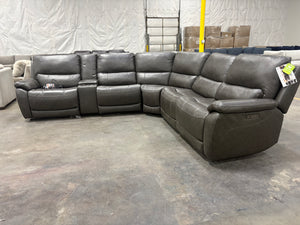 Wylder Leather Power Sectional