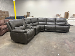Wylder Leather Power Sectional