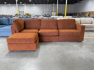 Terracotta Rained Chenille LoveSac (4 Seat/5 Side)