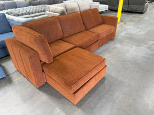 Terracotta Rained Chenille LoveSac (4 Seat/5 Side)