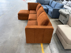 Terracotta Rained Chenille LoveSac (4 Seat/5 Side)