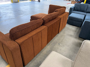 Terracotta Rained Chenille LoveSac (4 Seat/5 Side)