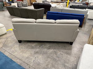 Cream Faux Leather Sofa