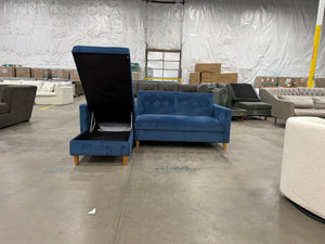 Blue Velvet Sectional