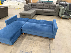 Blue Velvet Sectional
