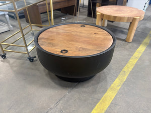 West Elm Drum Storage Coffee Table 32"